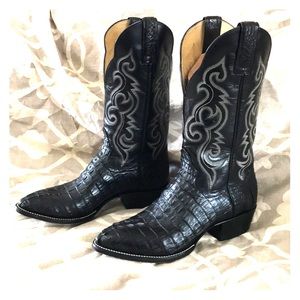 Hondo Black Tail Cut Caiman Boots